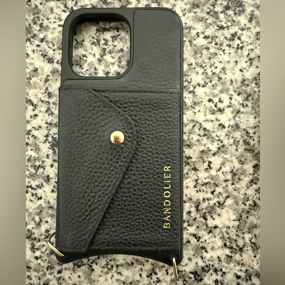 Hailey side slot leather crossbody bandolier iPhone 13 Pro